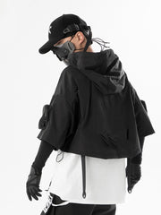 Techwear Hooded Shawl, Men's Loose Casual Hip Hop Tide Brand Japan street fashion 1 1   