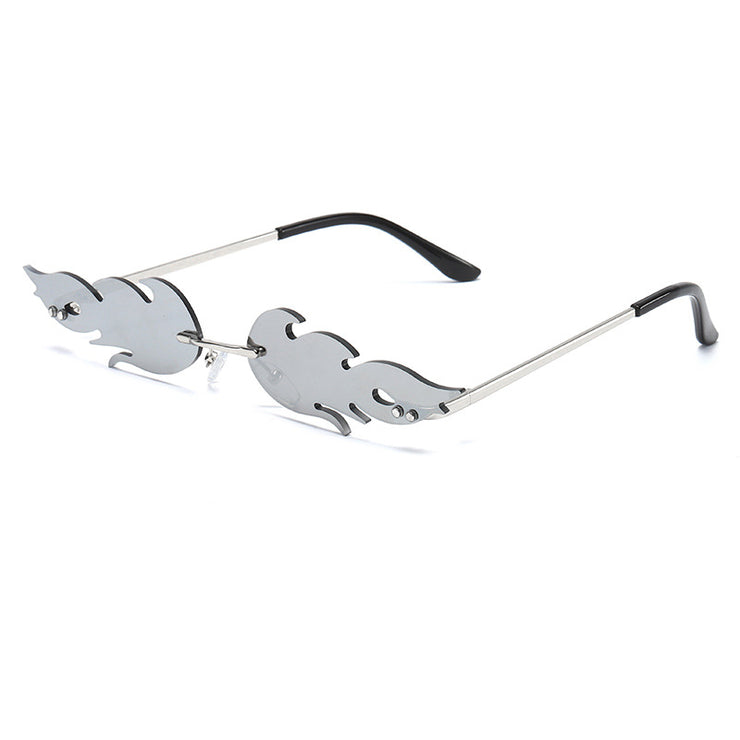 Mirrored Flames Sunglasses Shades 1 1 Silver  