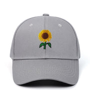 Sunflower Embroidered Cap Hat, Cute baseball Trucker Cap, Floral Summer Beach Hat, Adjustable, Country Flower Cap loveyourmom Love Your Mom Grey adjustable 
