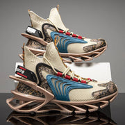 Techwear Sneaker Cyberpunk Shoes Futuristic - Neon Rave Sneakers. Luxury Designer Street Wear Trap Teachwear 1 1 Brown 38 