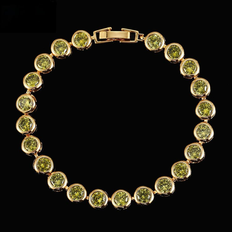 Zircons New Wedding Bracelet, Cubic Zirconia Tennis Charm 1 1 Green  