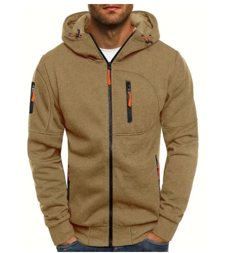 New York Men's Sweater Cardigan Hooded Jacket Zipper Pocket, Jacquard Jacket Sports Fitness Outdoor Leisure Running Solid Color Sportswear loveyourmom Love Your Mom   