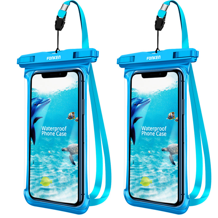 Waterproof Phone Pouch Protective Cover, IPX8 Universal Waterproof Phone Case, Bag for Swimming, Adjustable Lanyard Underwater Phone Dry Bag. Phone Case 1 2pcs blue Huawei mate 10 