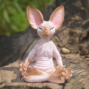 Frog Meditat, Meditation Zen Buddhist Gift, Frogs Lovers Gift, Desk Decoration 1 1 Meditating cat pink  
