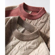 Paris Retro Women's Sweaters Round Neck Patchwork Loose Thin Pullovers Knitted Casual Sweaters loveyourmom Love Your Mom   
