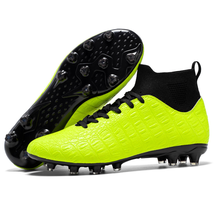 Football Men's High-top Foot Sock Training Shoes loveyourmom Love Your Mom Fluorescent Green 32 