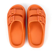 Two Buckle Foam Pillow Cloud Slides Unisex Non-Slip Comfy Soft Pillow Slippers,Thick-soled Eva Sandals And Slippers loveyourmom Love Your Mom Orange 35to36 