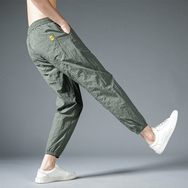 Harajuku Men gray, green, black Sweatpants Solid Color Loose Drawstring Jogger Sporty Trouser Autumn Casual Plus Size Pants 5XL 1 1   