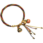Buddha Stones Tibetan Om Mani Padme Hum Dreamcatcher Luck Colorful Reincarnation Knot String Bracelet loveyourmom Love Your Mom Family style  