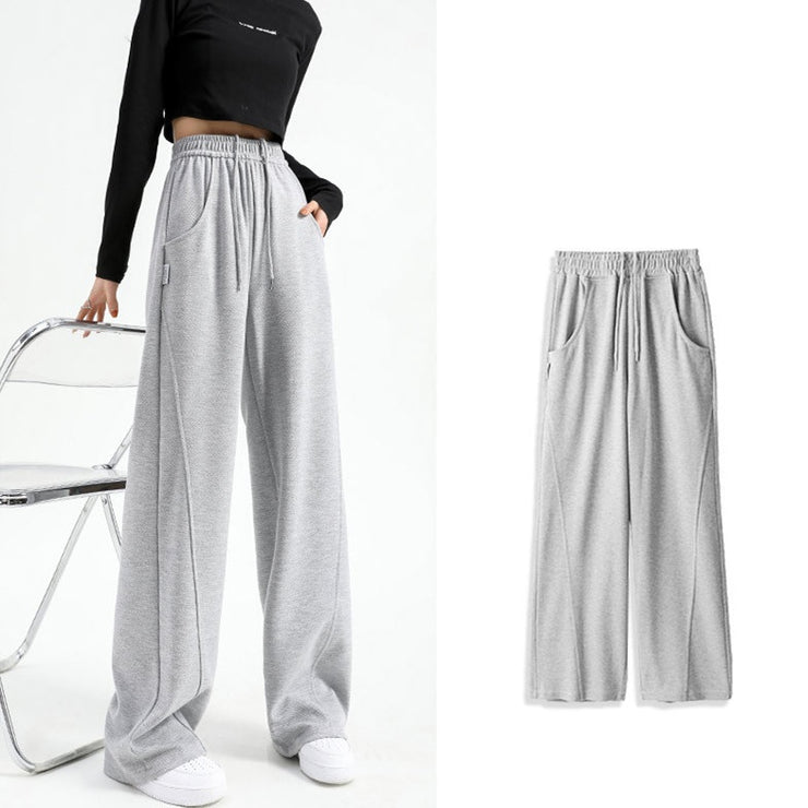 Women's Fashion Casual High Waist Drooping Loose Straight Casual Sweatpants, Relaxed Fit Baggy Clothes High Waist Pursuit Pants loveyourmom Love Your Mom   