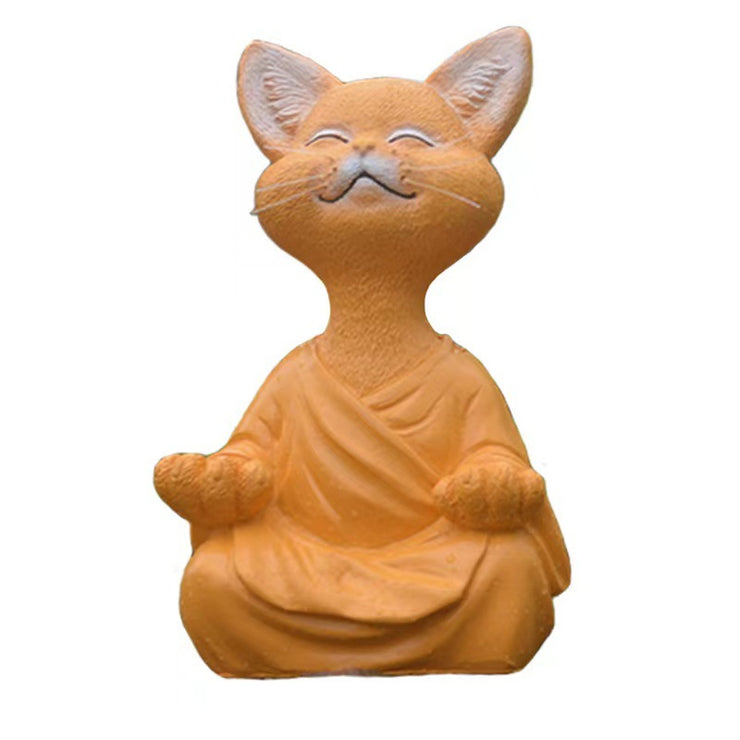 Frog Meditat, Meditation Zen Buddhist Gift, Frogs Lovers Gift, Desk Decoration 1 1 Orange  