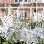Halloween Decor - Spider Web Decorations Super Stretch White Webbing 1 1 White  
