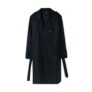 Berlin Man Windbreaker, Autumn Winter Korean Fashion Long Black Khaki Coat 1 Love Your Mom Black 2XL 