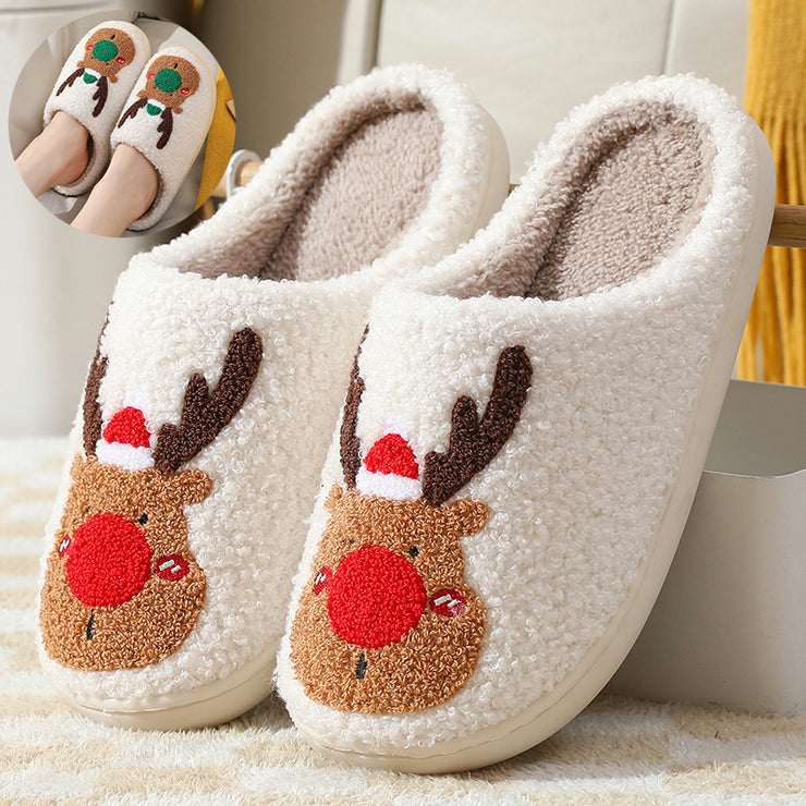 Christmas Slippers Shoes Family Gift, 2023 Xmas Elk Slippers Slip On House Shoes 1 1   