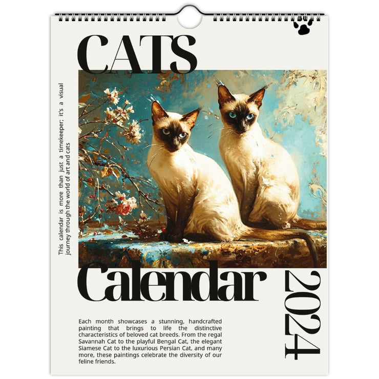 The Art Cat Calendar, Fine Art Acrylic Oil Cats Paint Calendar, Cute Cats Owner Lovers Gift, Fine Art Lovers Gift Print Material Love Your Mom  LT (8.5″x11″)  
