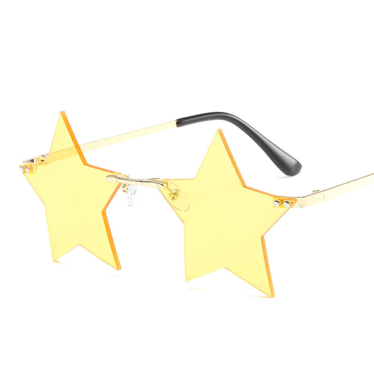 Star Shaped Sunglasses - Party glasses Super Cute 1 1 Yellow  