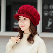 Denmark Woollen Warm Cap Hat, Women Snow Proof Soft Air Proof Beanie Cap loveyourmom Love Your Mom Wine red  