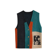 Copenhagen Vintage Knitted Cardigan Sweater, Retro Cashmere Vest, Designer Winter Streetwear Cardigan, Bohemian Sweater 1 1   