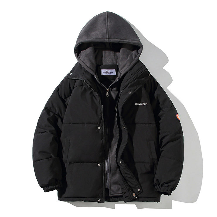 Casual Cool Winter Pullover Hoodie Jacket Coat, Solid Color Stylish Cozy Hoodie, Loose Fit Warm Unisex Hoodie, Aesthetic Streetwear Hoodie 1 1 Black 2XL 