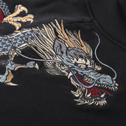 Dragon Tiger Embroidered Hoodie, Winter Chinese Japan Vintage Art Hoodie, Plus Size Graphic Hoodie, Anime Y2k Pullover Hoodie, Year of the Dragon 1 1   