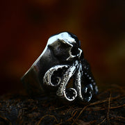 Octopus Skull Biker Punk Ring, Pirate Party Stainless Steel cool rave metal accessorise 1 1   