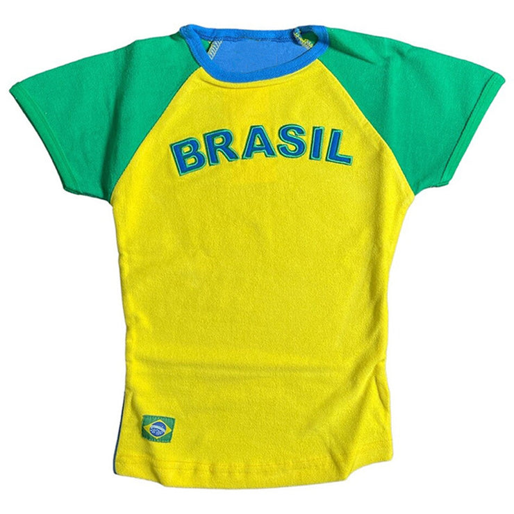 Y2K France - Brazil - Erie Baby Tees - Embroidered Aesthetic Tee - Women Clothing - Retro Blokette Aesthetic - Soccer T-Shirt Y2K, coquette aesthetic Shirt for her 1 1 NVTX3024 L 