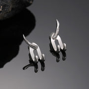 Mens Earrings - Silver Stud Earrings, Men, Minimalist Male Earring, Sterling Silver, Mens Stud Earrings, Studs for Men, tick v hoop earrings 1 1   