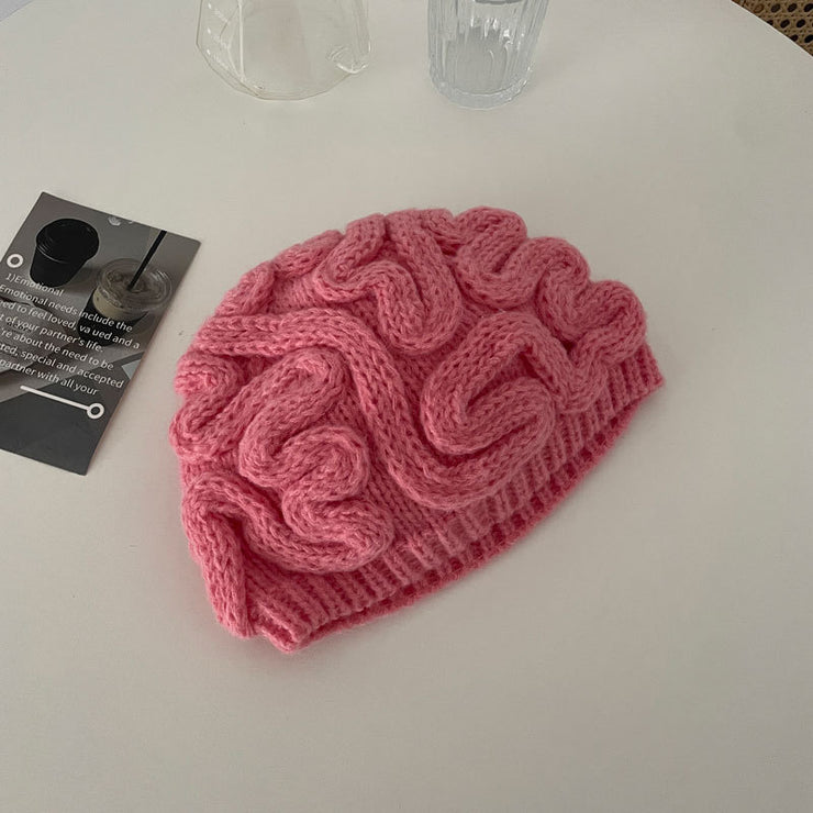 Pink Brain Beanie, Funny Cute Winter Meme Beanie Gift 1 1 Pink  