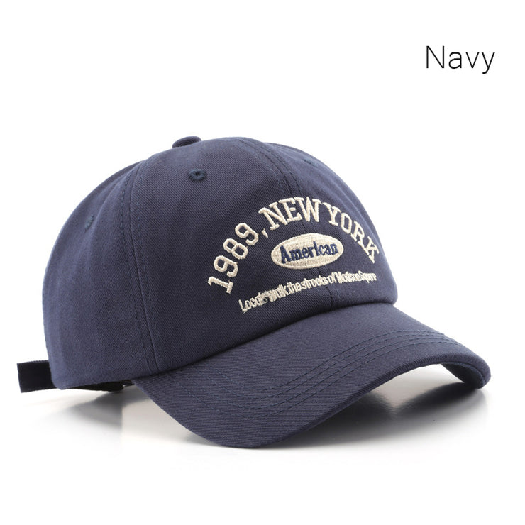 New York Vintage Baseball Hat, Baseball Dad Hat Cap, Embodied USA Trucker Hat, Summer Beach Cap, Adjustable Sun Hat, Aesthetic Designer Curved Hat loveyourmom Love Your Mom Navy Blue  
