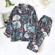 Viscose Pajama Shirt Set, Printed Lounge Resort Set, Palm Leaves Floral Matching Pajama Set, Nightwear Sleepwear, Cool Summer Outfit 1 1 Rayon Set Jungle Rabbit M 