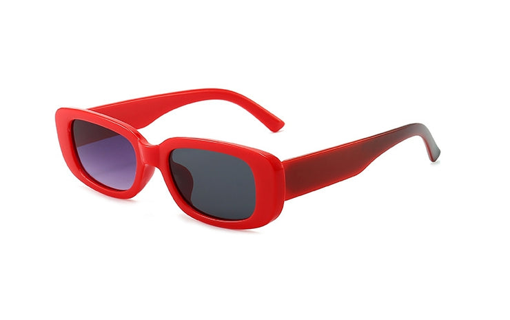 Box Small Fashionable Sunglasses - Black, Blue Neon Green, Pink  rave festival Sunglasses 1 1 Red  