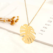 Monstera Leaf Pendant Necklace, Cute Plants lover Gift Her loveyourmom Love Your Mom   