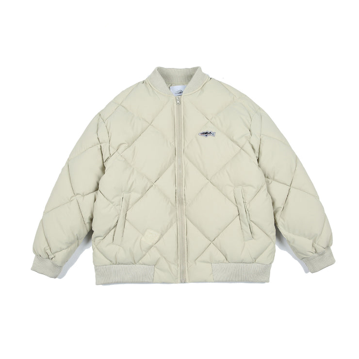 Tokyo Down Cotton Parkas, Warm  Padded Japanese Streetwear Jacket Coat 1 Love Your Mom Beige L 