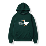 Duck with Knife Graphic Hoodie, Aesthetic Fashion Hoodies for Men, Trendy Warm Cozy Hoodie, Winter Fall Hoodie, Funny Hoodies for Him 1 1 Army Green S 