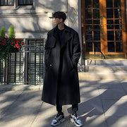 Berlin Man Windbreaker, Autumn Winter Korean Fashion Long Black Khaki Coat 1 Love Your Mom   