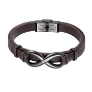 INFINITY leather bracelet, 8 word circle leather bracelet - Love is Infinite Bracelet. 1 1 Brown  