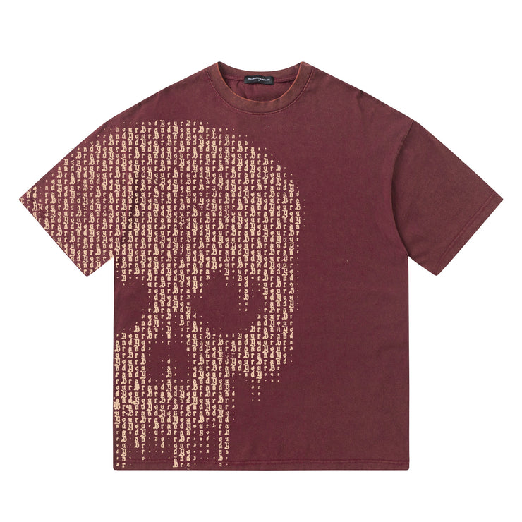 Goth Gamers Rave Skull T-Shirt, Metal Urban Festival Unisex Shirt loveyourmom Love Your Mom Purplish Red L 