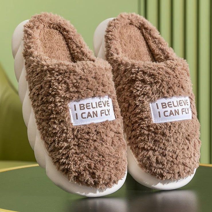Men's And Women's Indoor Fleece Warm Soft Bottom Slippers loveyourmom Love Your Mom Coffee 40or41 