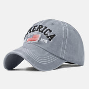 Retro America Embroidered Hat. USA Basketball Baseball Unisex Cotton Cup Hat loveyourmom Love Your Mom Light Gray Free Size 