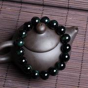 Buddha Stones Natural Green Eye Obsidian Wealth Bracelet loveyourmom Love Your Mom   