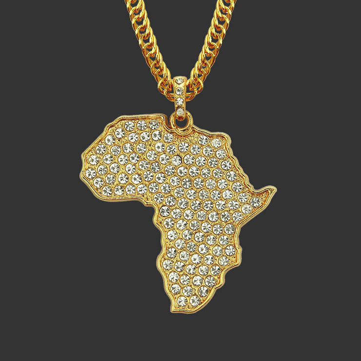Vintage Africa map Pendant Necklaces , Hip Hop Trap Streetwear 1 1   