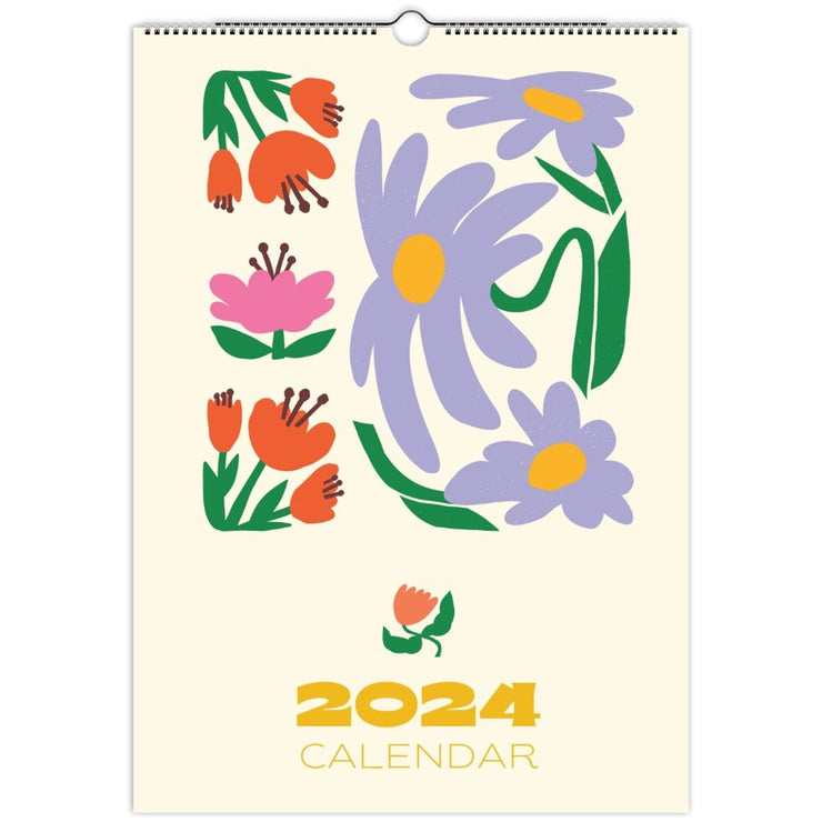 2024 Bloom Flowers Wall Calendar, Abstract Matisse Floral Botanic 12 Month Hanging Calendar, Planner Gift for Christmas Print Material Love Your Mom  A3 (29.7 x 42 cm)  
