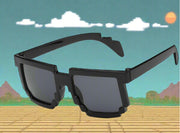 Retro Pixel Sunglasses Classic 8-Bit Computer  | Gamer Nerd Chic Sunglasses | Pixel Art Sunglasses | Geek Eyewear loveyourmom Love Your Mom Black  