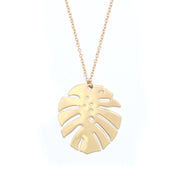 Monstera Leaf Pendant Necklace, Cute Plants lover Gift Her loveyourmom Love Your Mom Gold  