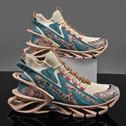 Techwear Sneaker Cyberpunk Shoes Futuristic - Neon Rave Sneakers. Luxury Designer Street Wear Trap Teachwear 1 1 Blue 39 