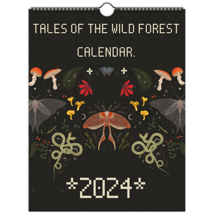 The Wild Forest Wall 2024 Calendar, Cottagecore Calendar Gift, Floral Nature Lovers Gift Print Material Love Your Mom  LT (8.5″x11″)  