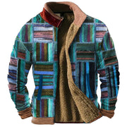 African Kente Style Warm Jacket, Patchwork Pattern Casual Festival Out Door Jacket Men - plus size loveyourmom Love Your Mom Zhlls02 006 2XL 