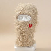 London Cool Cute Heart Balaclava, Warm Windproof Rave Festival Street Balaclava Head cover loveyourmom Love Your Mom   