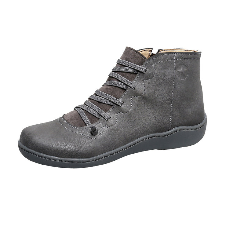 Copenhagen 2024 Handcrafted Women Leather Ankle Boots - Comfort Fit with Stylish Elastic Laces. loveyourmom Love Your Mom   