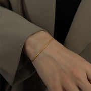 Thin Snake Chain Bracelet, Dainty Gold Silver Chain Bracelet, Stainless SteelKorean Simple Fashion Snake Bone Bracelet 1 1   